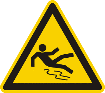 a slip and fall sign representing the blog content of how Jetton and Meredith can help you with your personal injury claims.